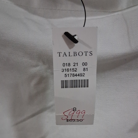 Talbots White Pencil Skirt with Lace Detail - Picture 3 of 4